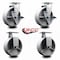 Service Caster 6 Inch Semi Steel Cast Iron Caster Set with Roller Bearings 2 Brakes 2 Rigid SCC-20S620-SSR-TLB-2-R-2 - alternate 4